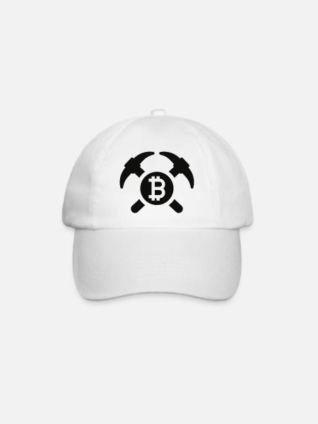 Bitcoin Miner - Baseballkappe - Weiß/Weiß