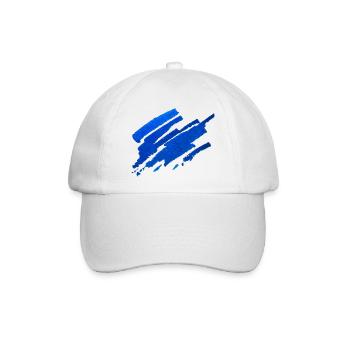 Farbe - Blau - Abstrakt - Baseballkappe - Weiß/Weiß - Vorne