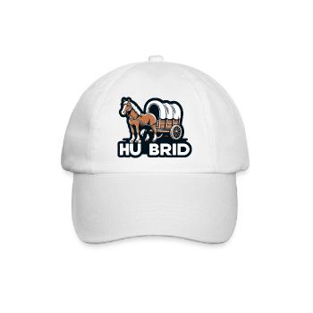 Hü Brid - Lustiges Hybrid Auto - Pferd - Baseballkappe - Weiß/Weiß - Vorne