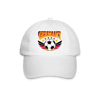 Fußball Shirt Deutschland Retro College Look - Baseballkappe - Weiß/Weiß - Vorne