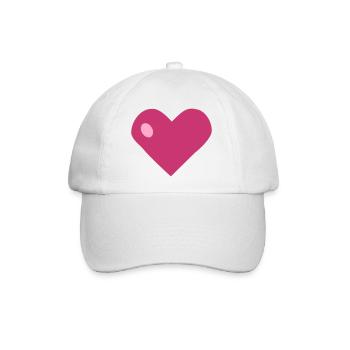 Schenk mir dein Herz - Baseballkappe - Weiß/Weiß - Vorne