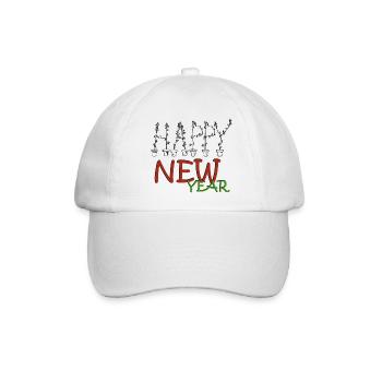 HAPPY new year - Baseballkappe - Weiß/Weiß - Vorne