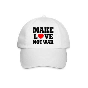 Make love not war - Baseballkappe - Weiß/Weiß - Vorne