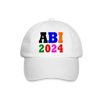 Abi 2024 - Baseballkappe - Weiß/Weiß - Vorne