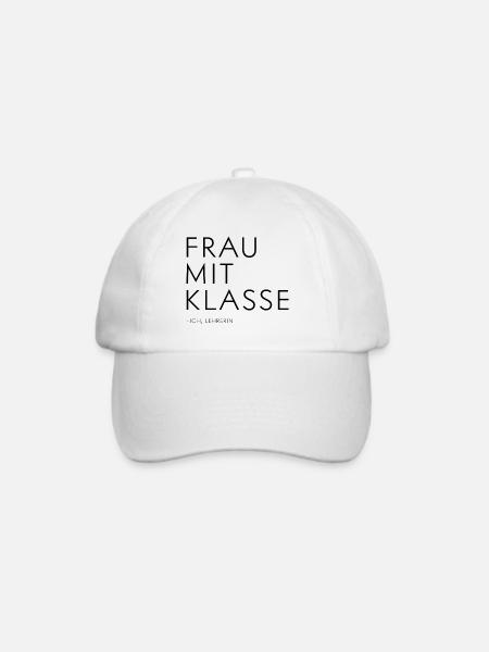 Frau mit Klasse | Lehrerin - Baseballkappe - Weiß/Weiß