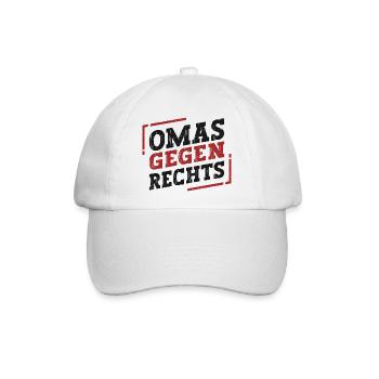 Omas Gegen Rechts - Baseballkappe - Weiß/Weiß - Vorne