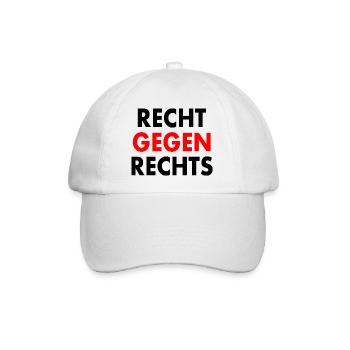 Recht gegen rechts - Baseballkappe - Weiß/Weiß - Vorne