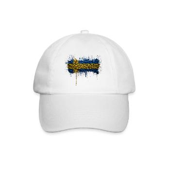 Schweden Flaka Schwedisch Schwedisch Schwedisch Nordisch - Baseballkappe - Weiß/Weiß - Vorne