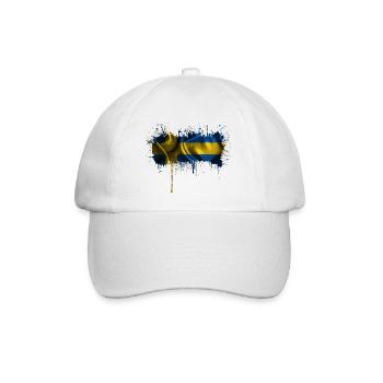 Schweden Flaka Schwedisch Schwedisch Schwedisch Nordisch - Baseballkappe - Weiß/Weiß - Vorne