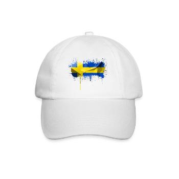Schweden Flaka Schwedisch Schwedisch Schwedisch Nordisch - Baseballkappe - Weiß/Weiß - Vorne