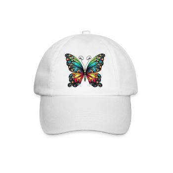 Schmetterling - Baseballkappe - Weiß/Weiß - Vorne