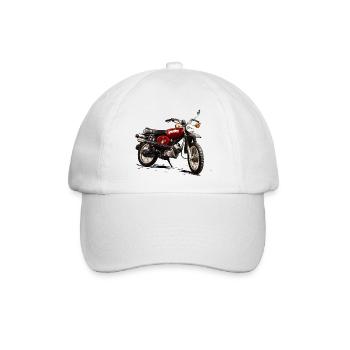 S51 Enduro Simson Motorrad - Baseballkappe - Weiß/Weiß - Vorne
