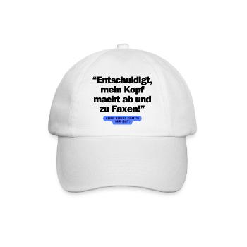 Sorry Kopf macht Faxen2 - Baseballkappe - Weiß/Weiß - Vorne