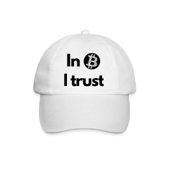 Krypto In Bitcoin we trust BTC - Baseballkappe - Weiß/Weiß - Vorne
