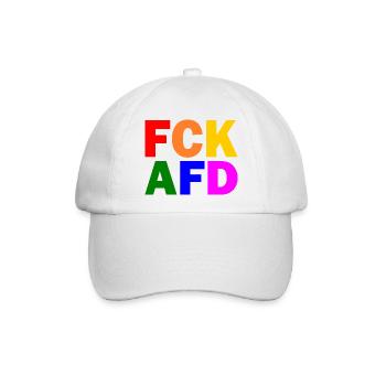 Fck afd - Baseballkappe - Weiß/Weiß - Vorne