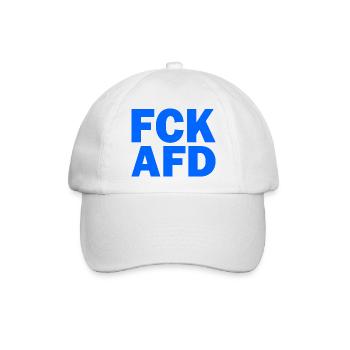 Fck afd - Baseballkappe - Weiß/Weiß - Vorne