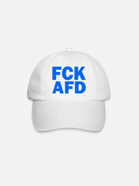 Fck afd - Baseballkappe - Weiß/Weiß