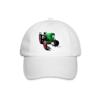 Dieselross F12 | Oldtimer-Traktor - Baseballkappe - Weiß/Weiß - Vorne