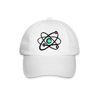 Atome Physik - Baseballkappe - Weiß/Weiß - Vorne