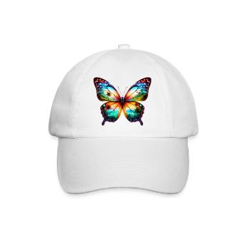 Schmetterling - Baseballkappe - Weiß/Weiß - Vorne
