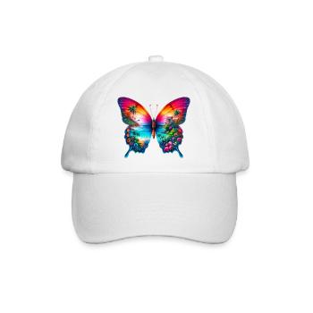 Schmetterling - Baseballkappe - Weiß/Weiß - Vorne