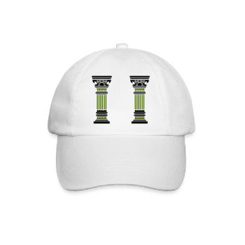 antike säule 2 - Baseballkappe - Weiß/Weiß - Vorne