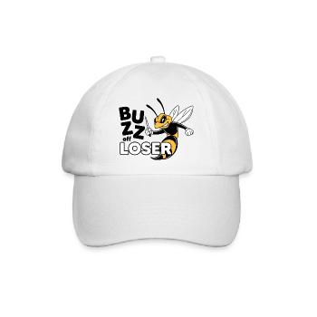 Biene und Verlierer - Baseballkappe - Weiß/Weiß - Vorne