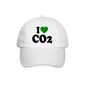 I love co2 - Baseballkappe - Weiß/Weiß - Vorne