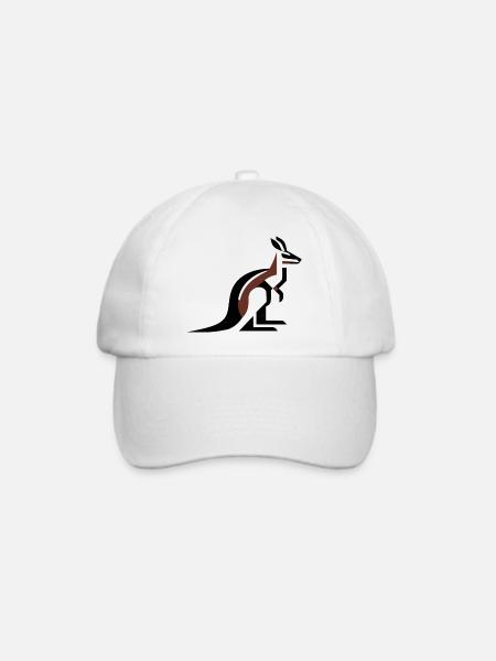 Modernes Känguru - Baseballkappe - Weiß/Weiß