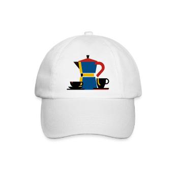 bauhaus minimalismus design bialetti kaffe - Baseballkappe - Weiß/Weiß - Vorne