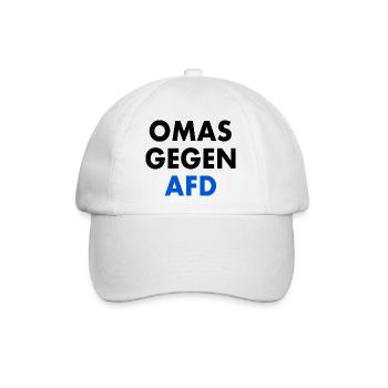 Omas gegen afd - Baseballkappe - Weiß/Weiß - Vorne