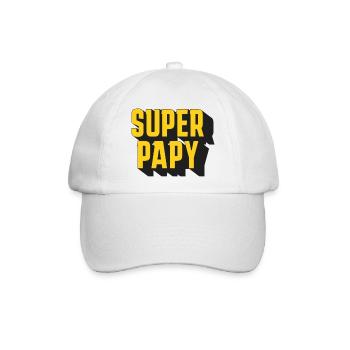 GROSSARTIGER PAPY! - Baseballkappe - Weiß/Weiß - Vorne