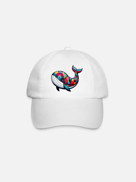 Harlekinwal - Baseballkappe - Weiß/Weiß