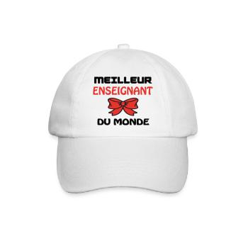 BESTER LEHRER DER WELT - Baseballkappe - Weiß/Weiß - Vorne