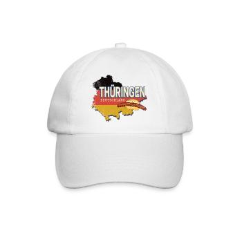 Thüringen Deutschland Retro Bundesland Souvenir - Baseballkappe - Weiß/Weiß - Vorne
