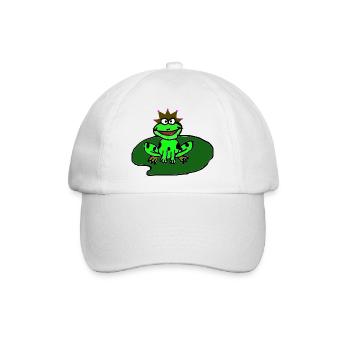 Froschkönig - Baseballkappe - Weiß/Weiß - Vorne