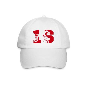 Moto 16 Biker - Baseballkappe - Weiß/Weiß - Vorne
