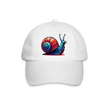 Schnecke - Baseballkappe - Weiß/Weiß - Vorne