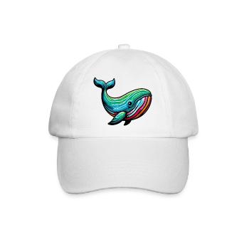 Wal - Baseballkappe - Weiß/Weiß - Vorne