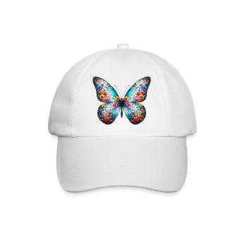 Schmetterling - Baseballkappe - Weiß/Weiß - Vorne