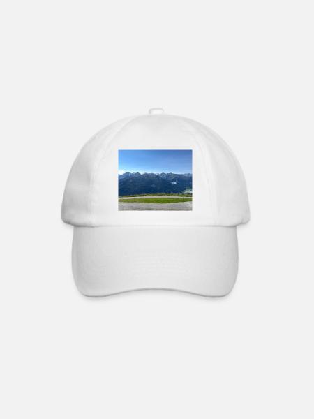 Berge - Baseballkappe - Weiß/Weiß