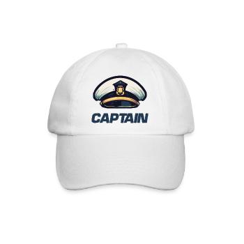 Captain Matrose Mütze - Baseballkappe - Weiß/Weiß - Vorne