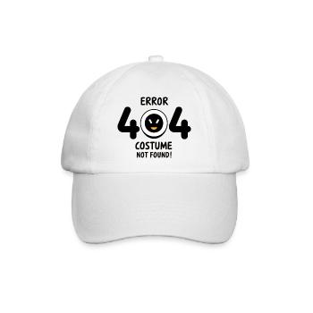 Error 404 Costume not found - Baseballkappe - Weiß/Weiß - Vorne