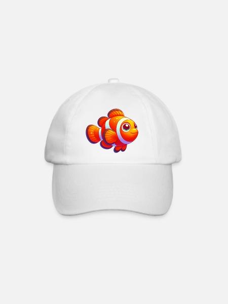 Clownfisch - Baseballkappe - Weiß/Weiß