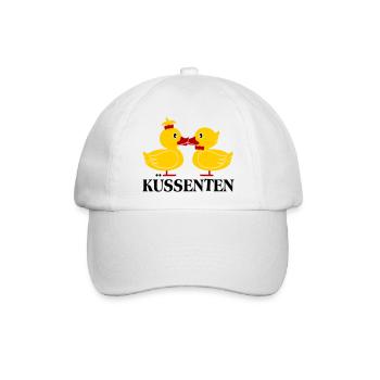 Die KüssEnten (Enten) - Baseballkappe - Weiß/Weiß - Vorne