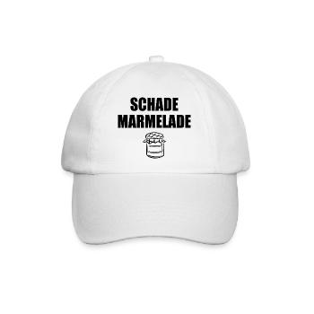 Schade Marmelade - Baseballkappe - Weiß/Weiß - Vorne