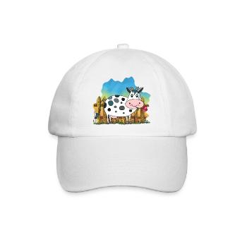Kuh - Baseballkappe - Weiß/Weiß - Vorne