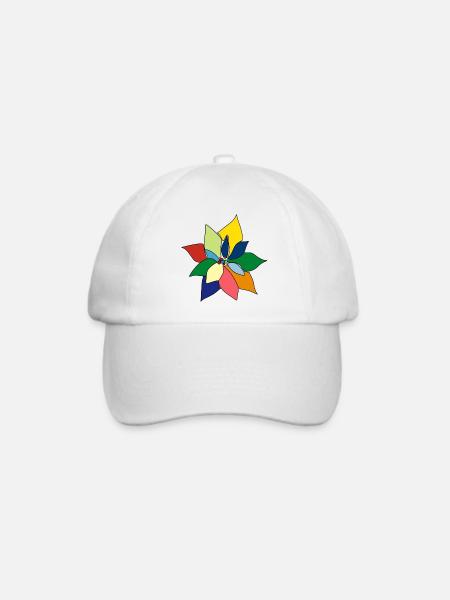 Bunter Blumenstrauß - Baseballkappe - Weiß/Weiß
