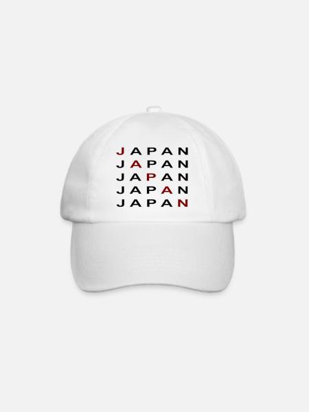 Japan2 - Baseballkappe - Weiß/Weiß