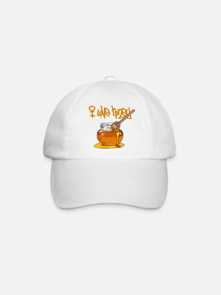 I love honey // Illustration - Baseballkappe - Weiß/Weiß